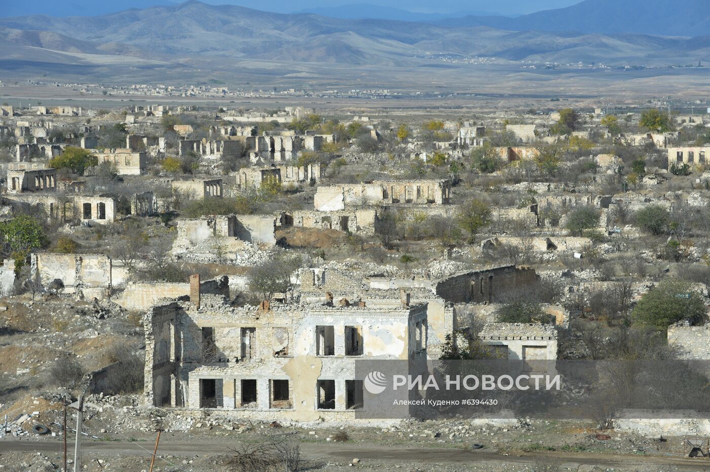 Город Агдам в Азербайджане