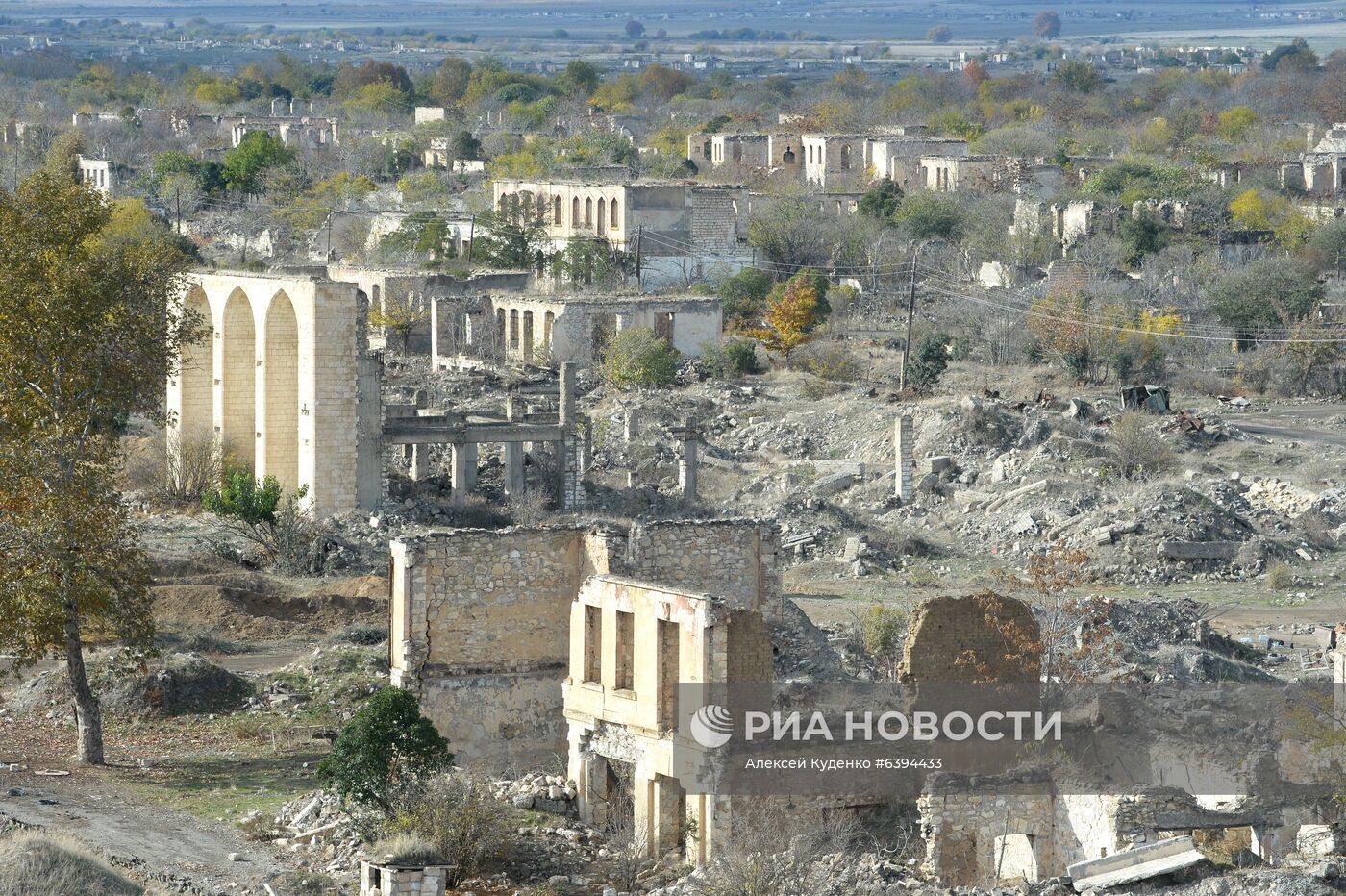 Город Агдам в Азербайджане