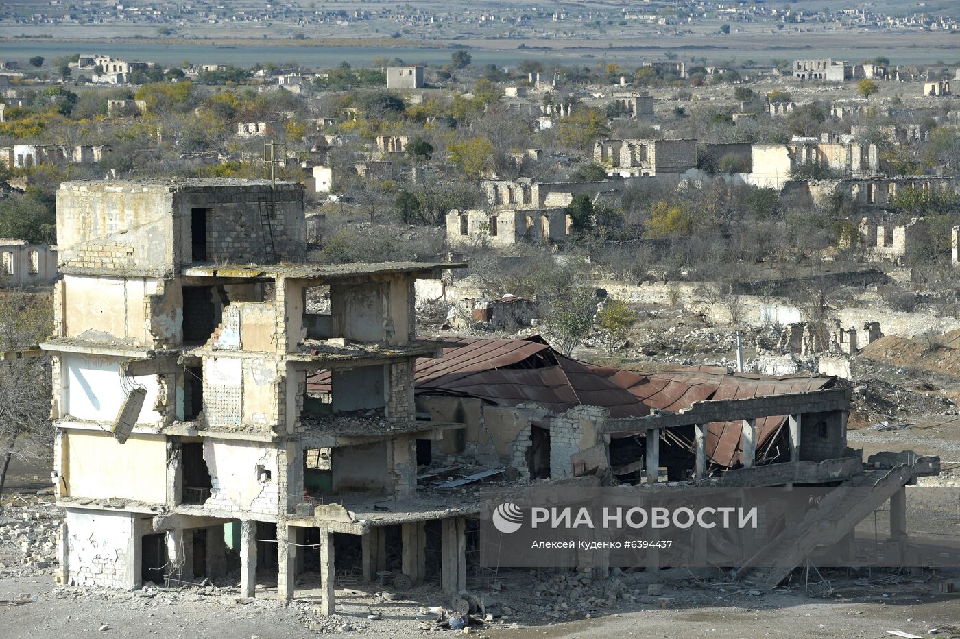 Город Агдам в Азербайджане