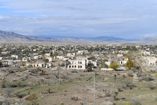 Город Агдам в Азербайджане