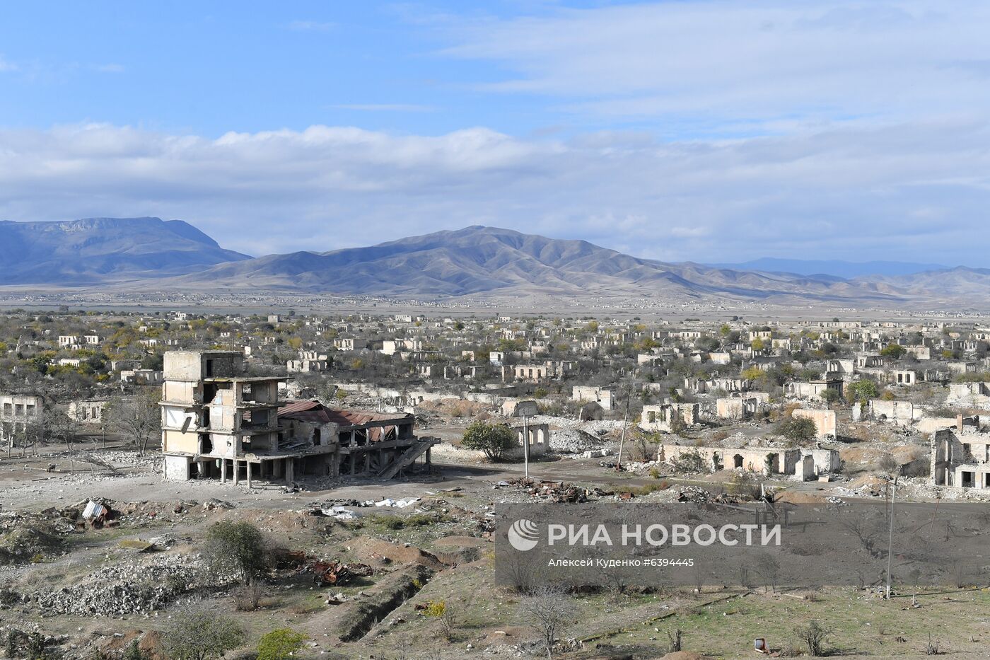 Город Агдам в Азербайджане