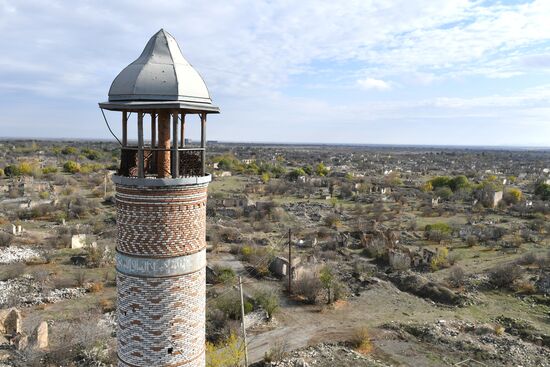 Город Агдам в Азербайджане