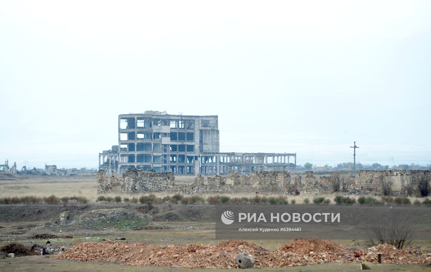 Город Агдам в Азербайджане