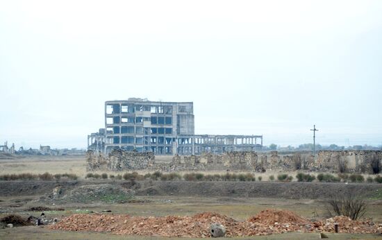 Город Агдам в Азербайджане