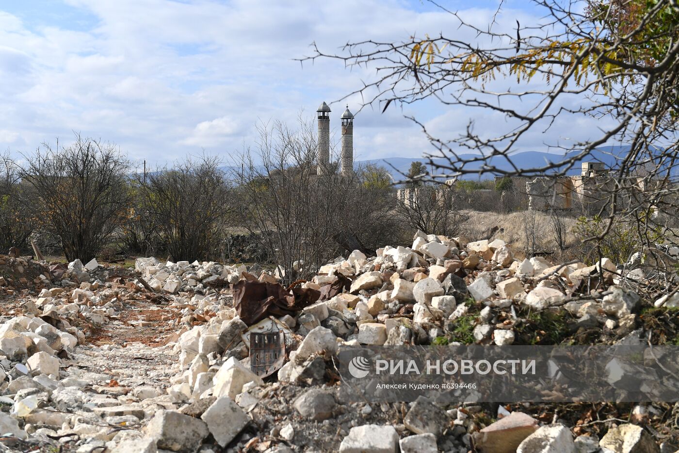 Город Агдам в Азербайджане