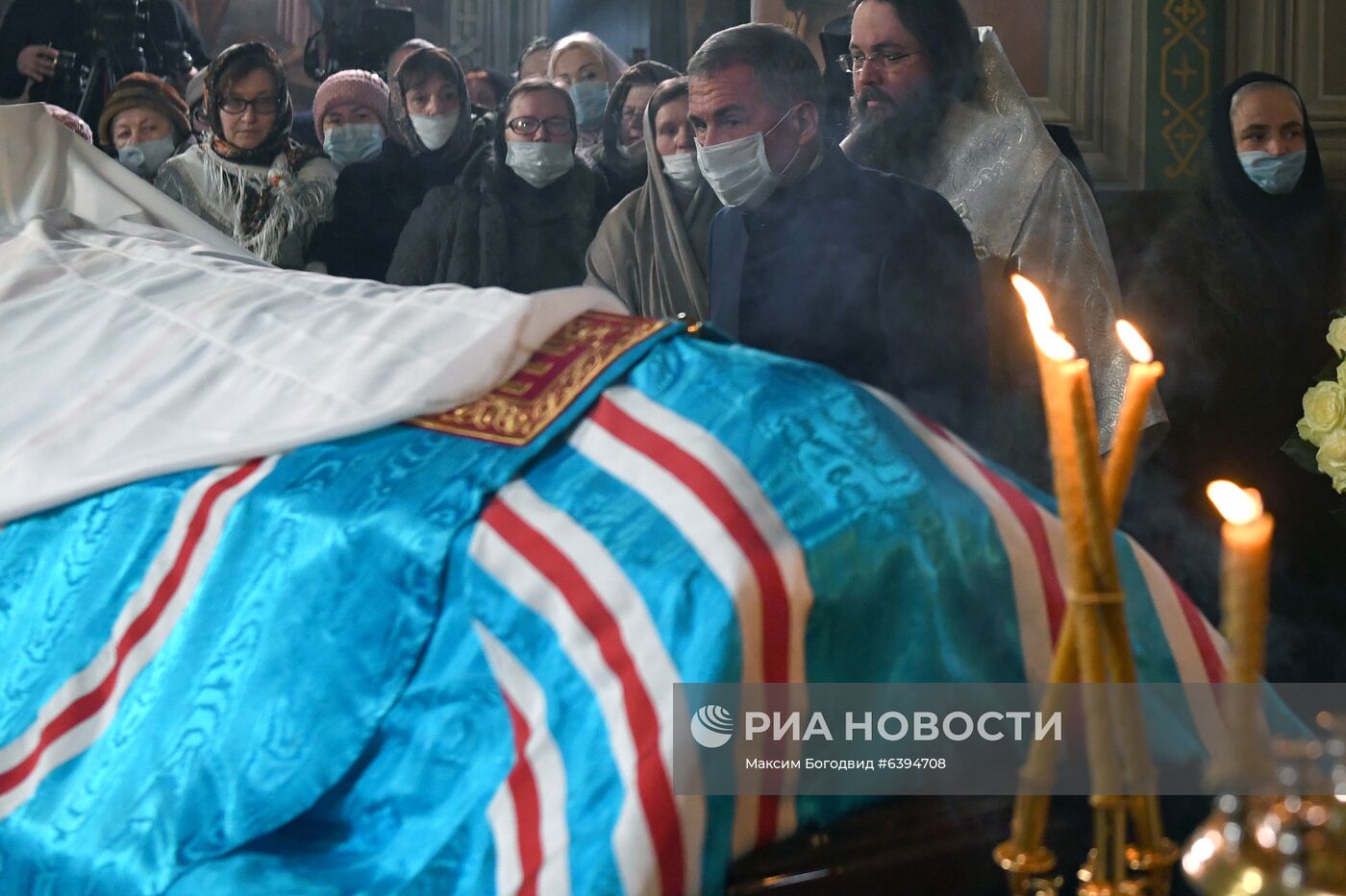Церемония прощания с митрополитом Казанским и Татарстанским Феофаном 