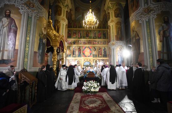 Церемония прощания с митрополитом Казанским и Татарстанским Феофаном 