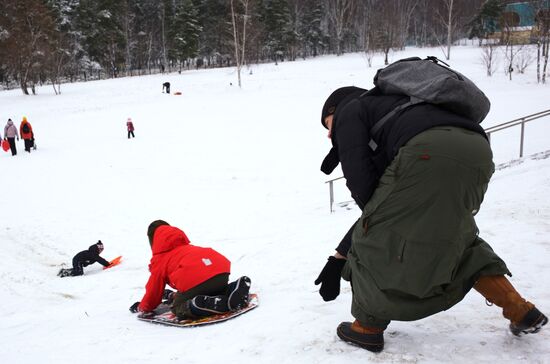 Снег в Москве