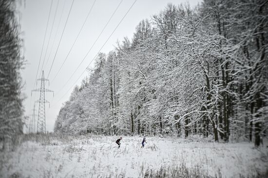 Снег в Москве
