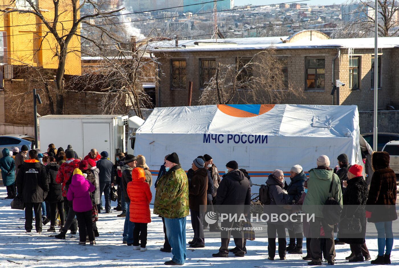 Последствия снежного циклона в Приморье