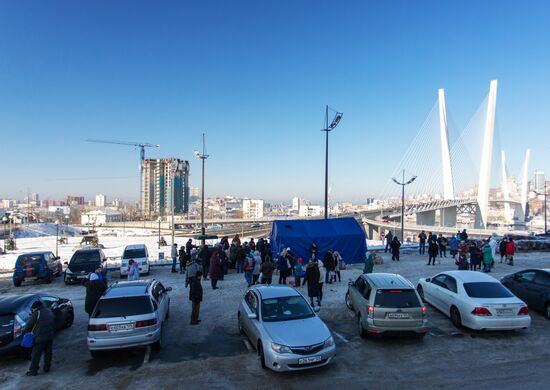 Последствия снежного циклона в Приморье