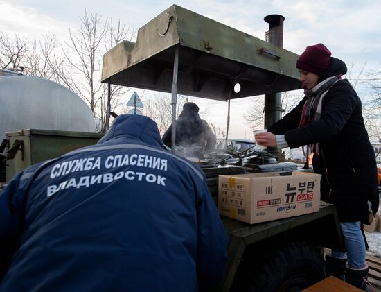 Последствия снежного циклона в Приморье