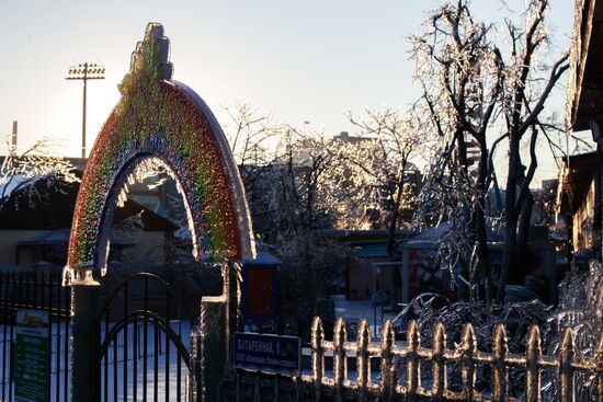 Последствия снежного циклона в Приморье