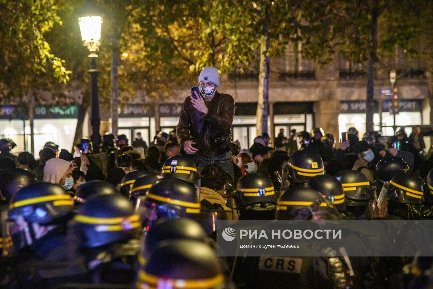 Акция протеста в Париже