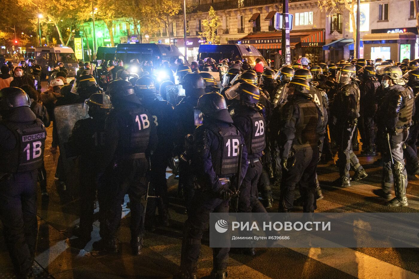 Акция протеста в Париже