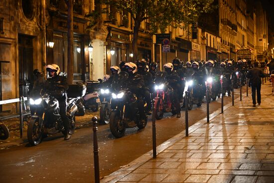 Акция протеста в Париже