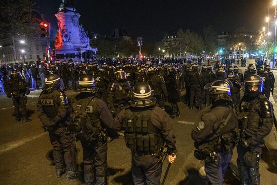 Акция протеста в Париже
