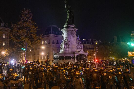 Акция протеста в Париже