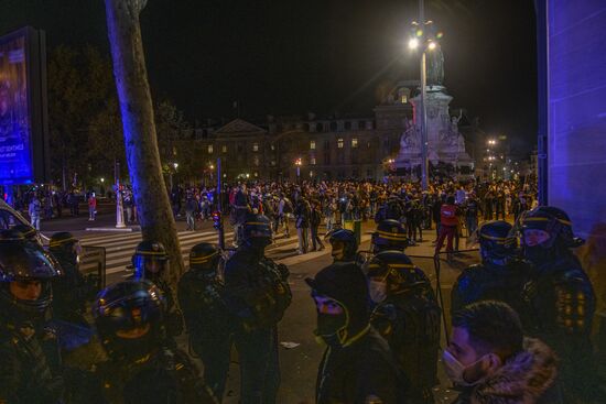Акция протеста в Париже