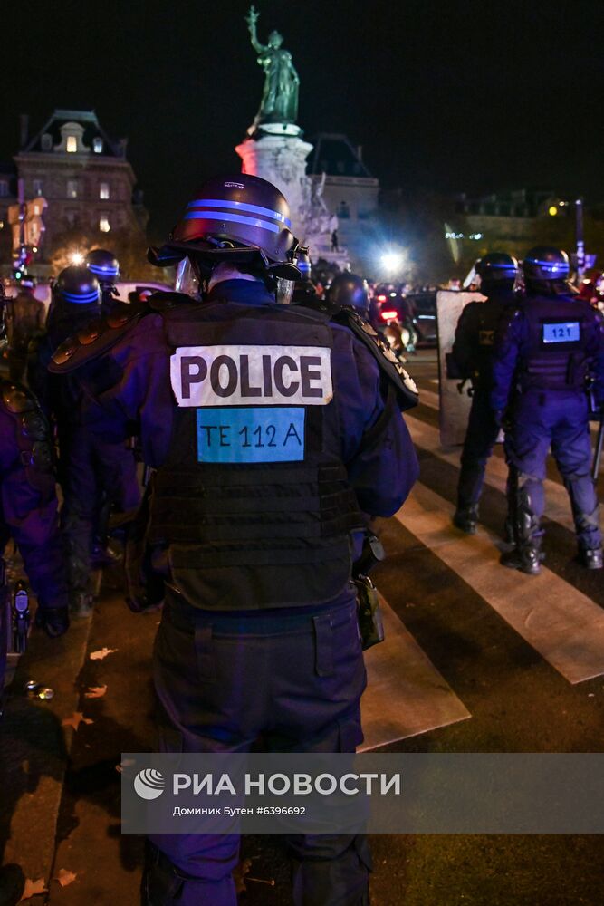 Акция протеста в Париже