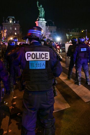 Акция протеста в Париже