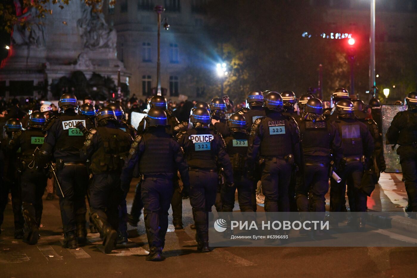 Акция протеста в Париже