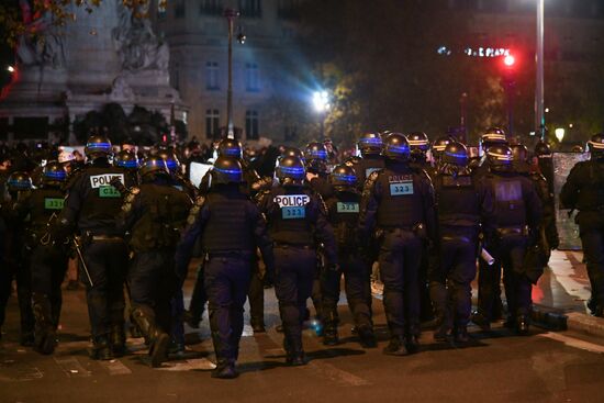 Акция протеста в Париже