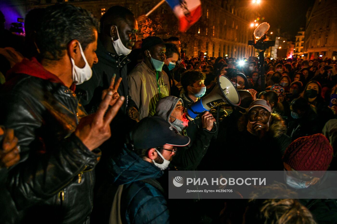 Акция протеста в Париже