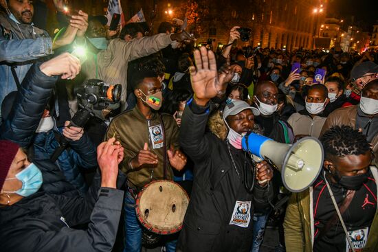 Акция протеста в Париже
