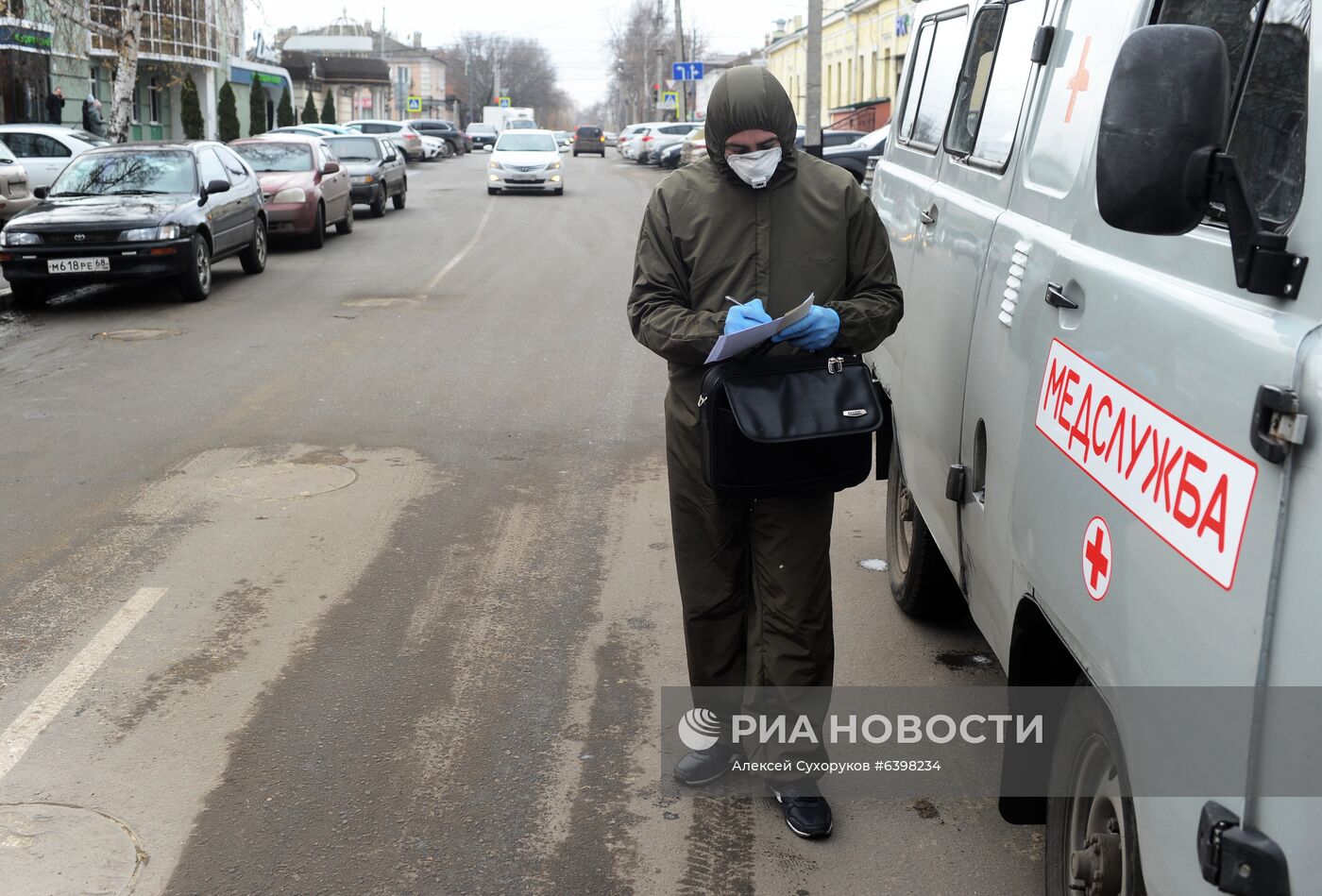 Работа бригады скорой помощи в Тамбове