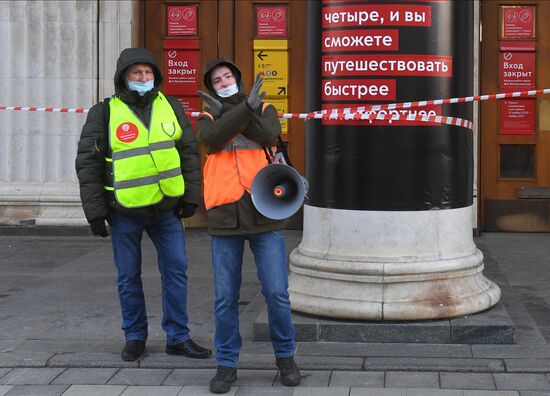 Реконструкция вестибюля станции "Новослободская" Кольцевой линии 