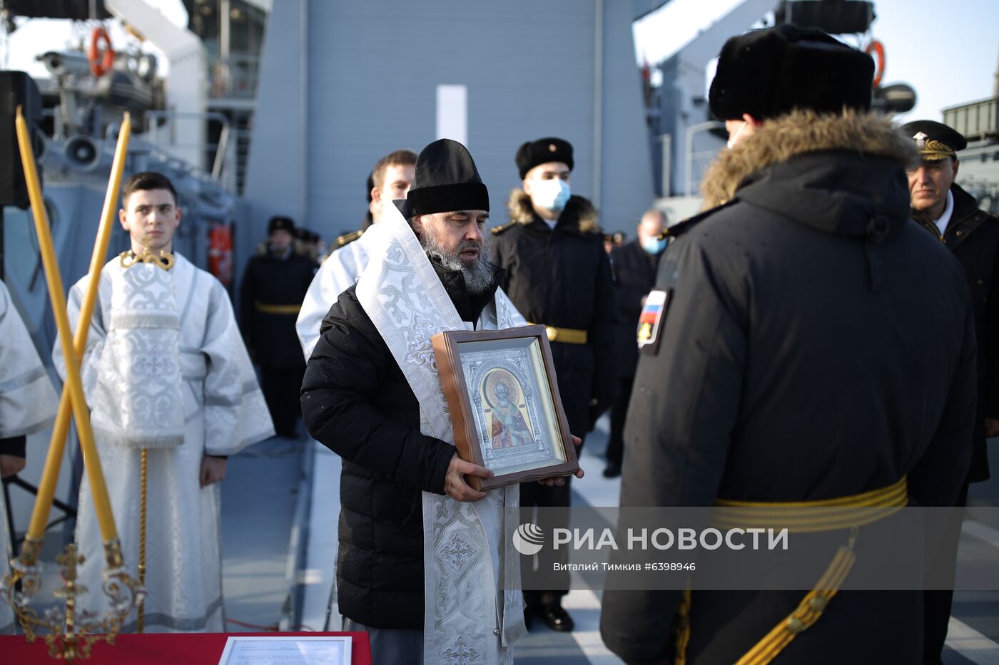 Приём в состав Черноморского флота патрульного корабля "Павел Державин" 