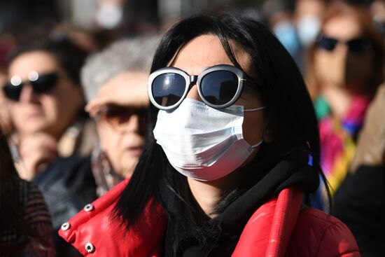 Акция в Ереване с требованием возвращения военнопленных и тел погибших в Карабахе военнослужащих