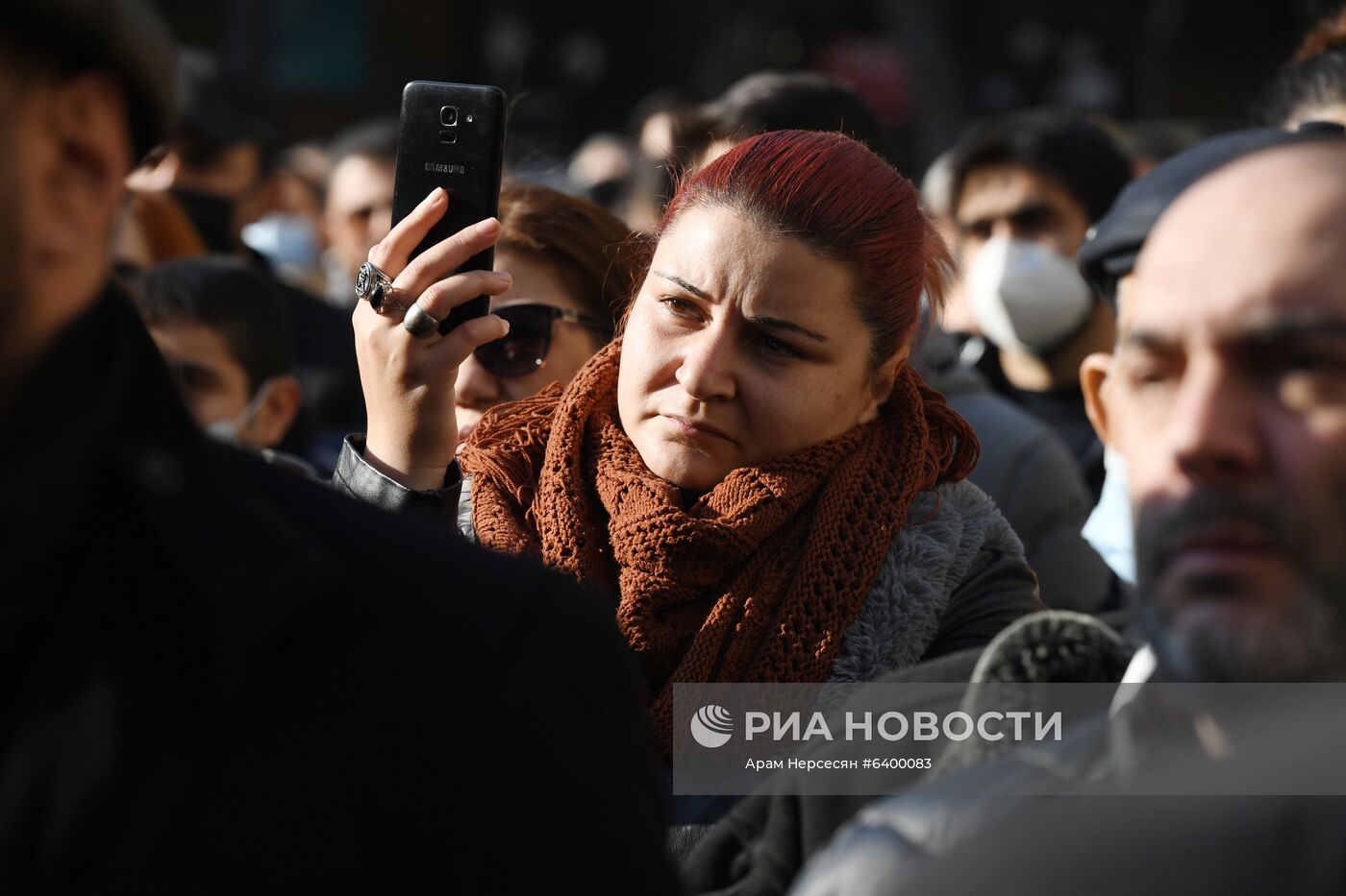 Акция в Ереване с требованием возвращения военнопленных и тел погибших в Карабахе военнослужащих