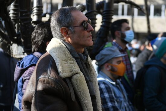 Акция в Ереване с требованием возвращения военнопленных и тел погибших в Карабахе военнослужащих