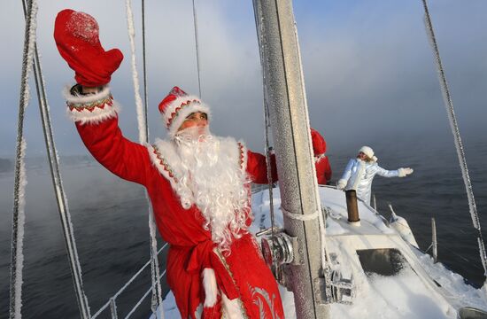 Новогодняя акция яхтсменов в Красноярском крае