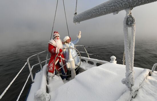 Новогодняя акция яхтсменов в Красноярском крае