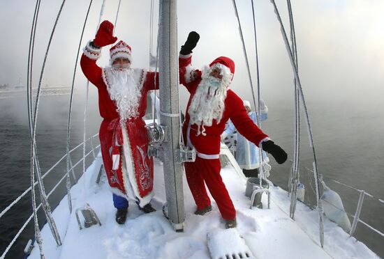 Новогодняя акция яхтсменов в Красноярском крае