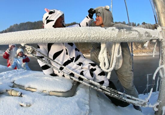 Новогодняя акция яхтсменов в Красноярском крае