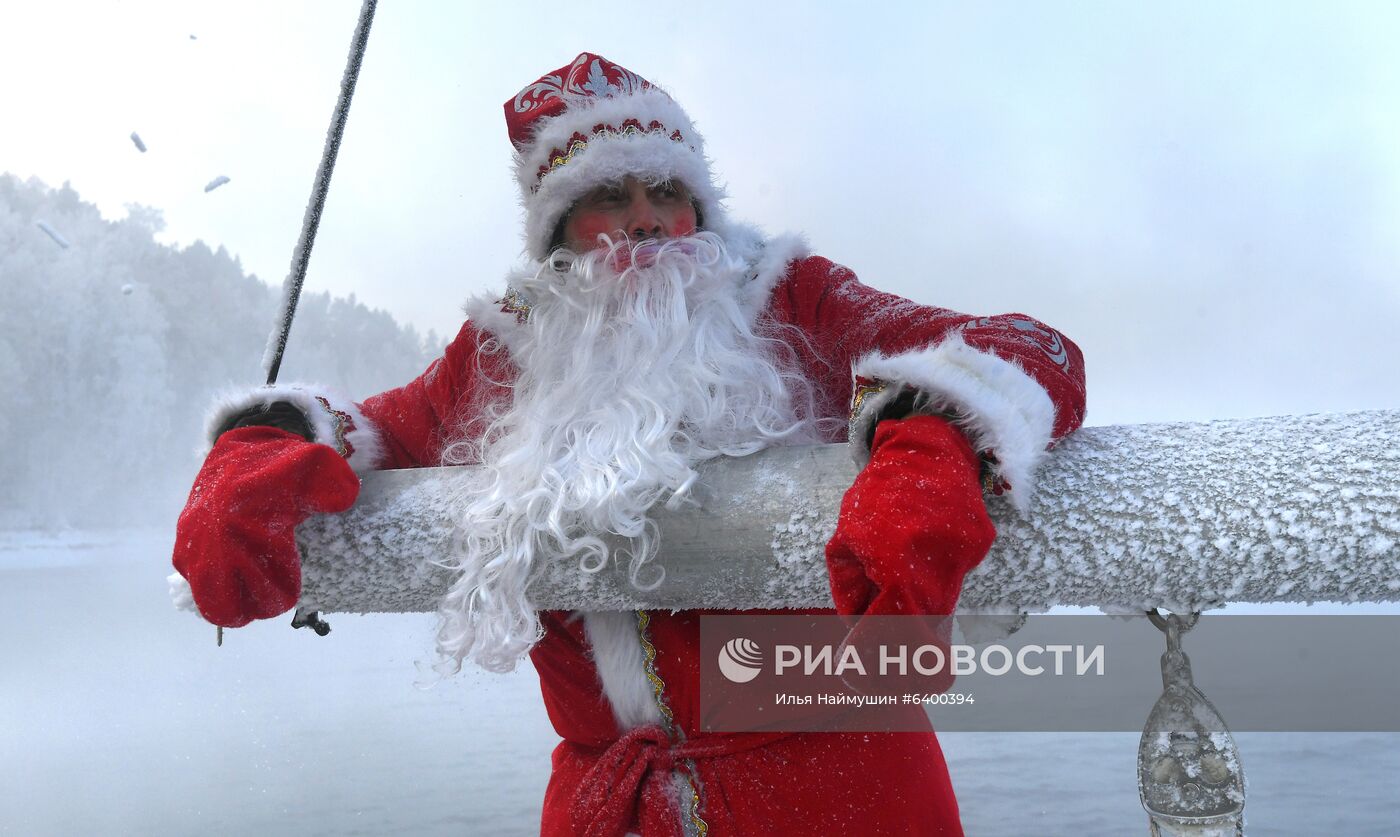 Новогодняя акция яхтсменов в Красноярском крае