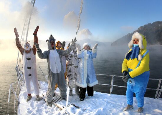 Новогодняя акция яхтсменов в Красноярском крае