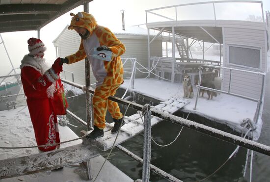 Новогодняя акция яхтсменов в Красноярском крае