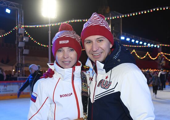 Открытие ГУМ-катка на Красной площади