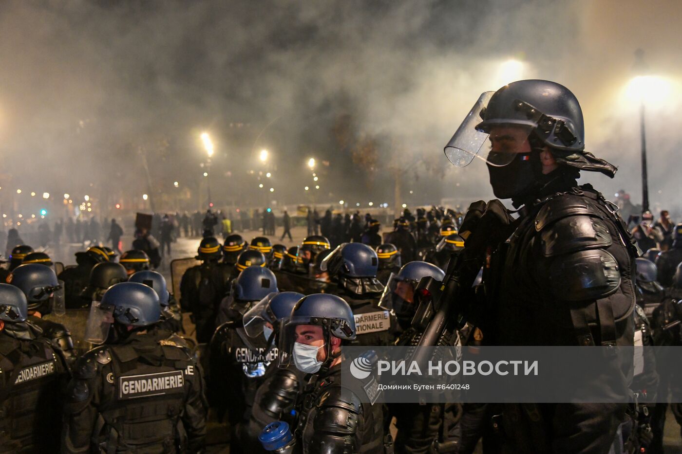 Акция протеста в Париже