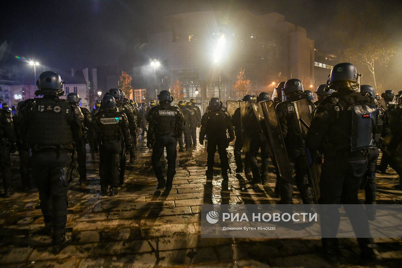 Акция протеста в Париже