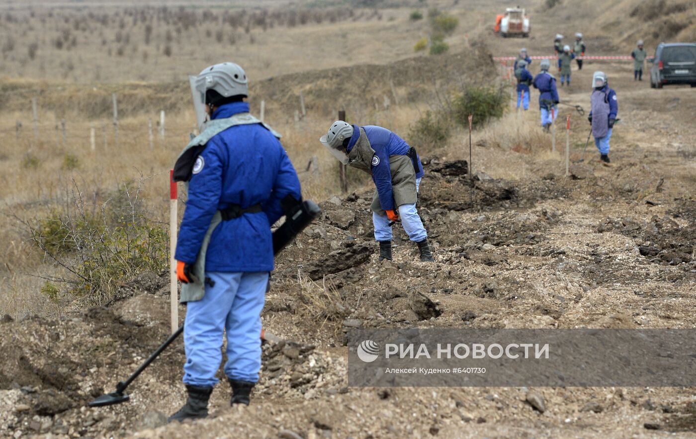 Строительство дороги Тертер-Суговушан в Азербайджане