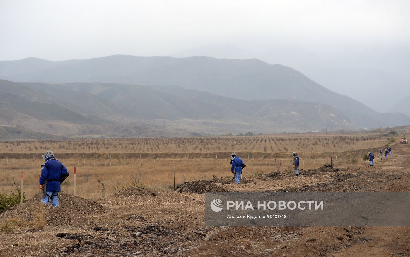 Строительство дороги Тертер-Суговушан в Азербайджане