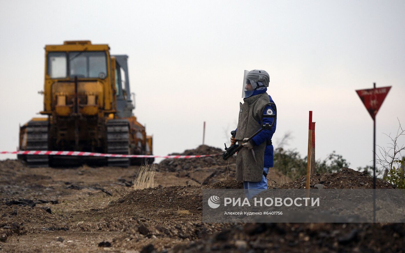 Строительство дороги Тертер-Суговушан в Азербайджане