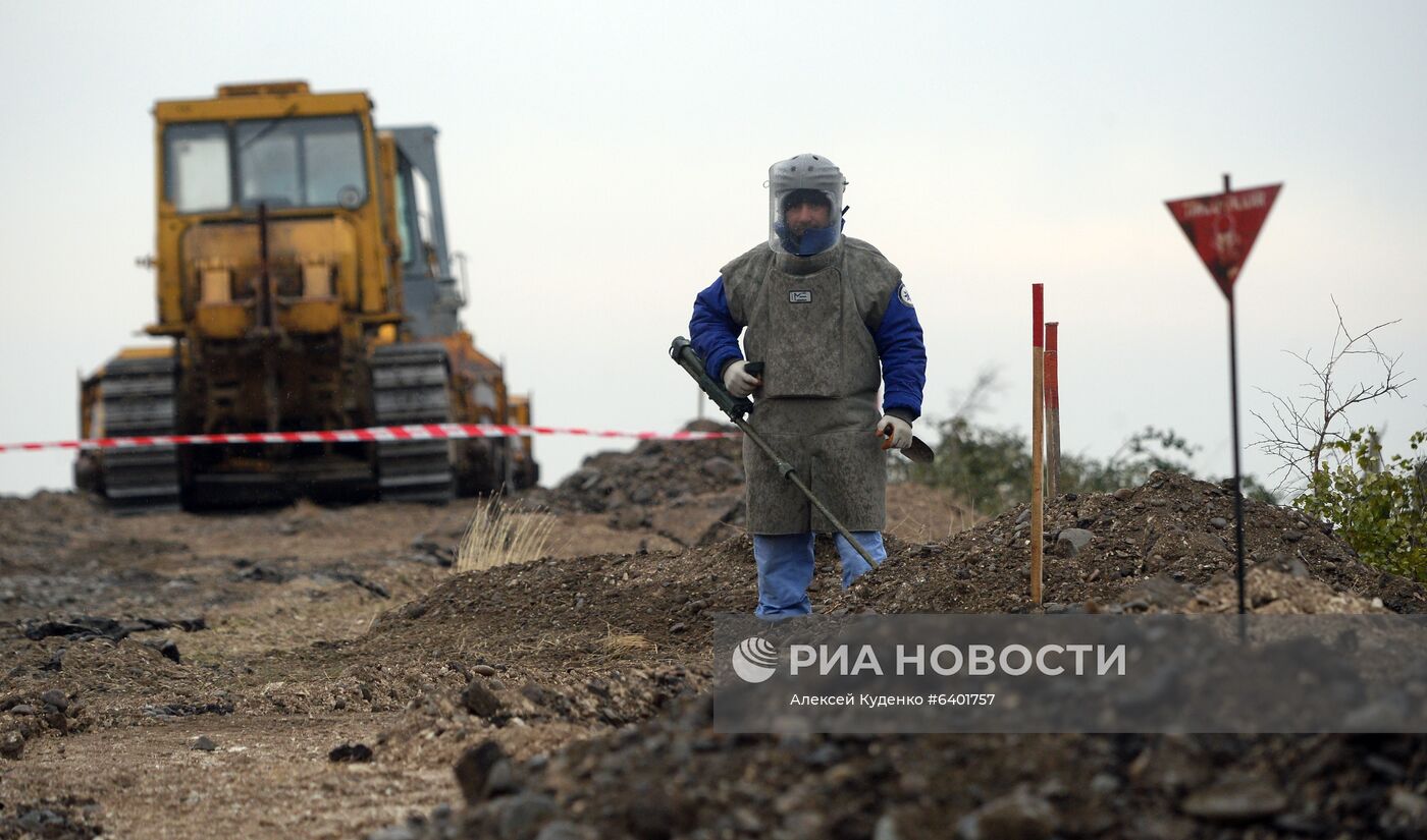 Строительство дороги Тертер-Суговушан в Азербайджане