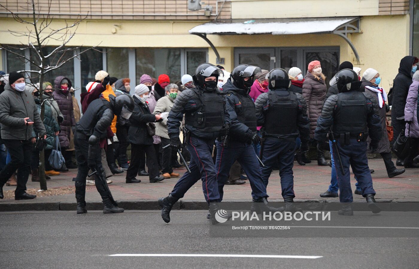 Акция протеста пенсионеров в Минске